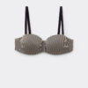 Top de costum de baie bandeau cu dungi aurii Top de costum de baie bandeau cu dungi aurii