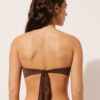Top de costum de baie bandeau cu pernițe gradate, din satin lucios Top de costum de baie bandeau cu pernițe gradate, din satin lucios