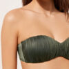 Top de costum de baie bandeau cu pernițe gradate, din satin lucios Top de costum de baie bandeau cu pernițe gradate, din satin lucios