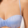 Top de costum de baie bandeau cu pernițe gradate, din satin lucios