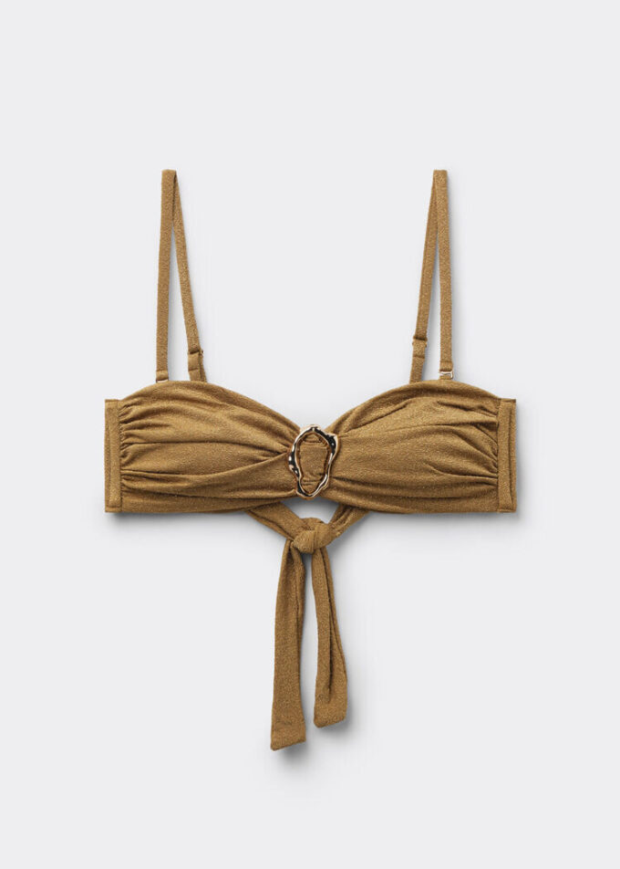Top de costum de baie bandeau cu strălucire sofisticată