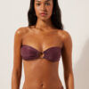Top de costum de baie bandeau Golden Glow