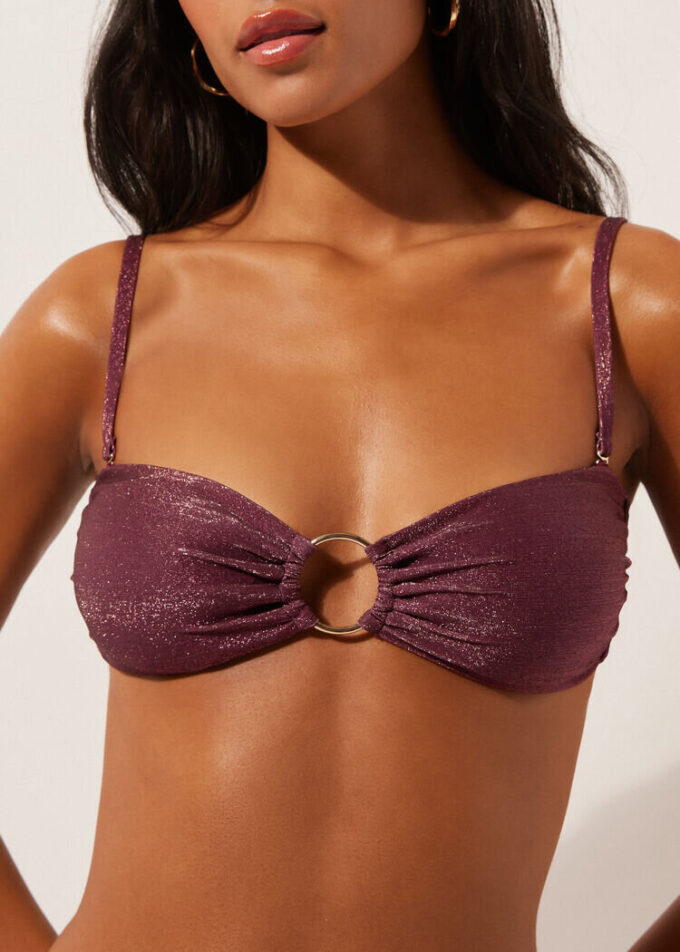 Top de costum de baie bandeau Golden Glow