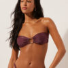 Top de costum de baie bandeau Golden Glow