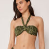 Top de costum de baie bandeau Natural Tie-Dye