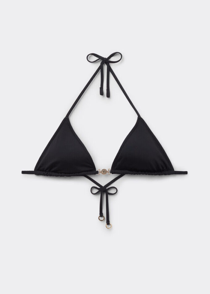Top de costum de baie cu topuri triunghiulare cu croială minimalistă Top de costum de baie cu topuri triunghiulare cu croială minimalistă