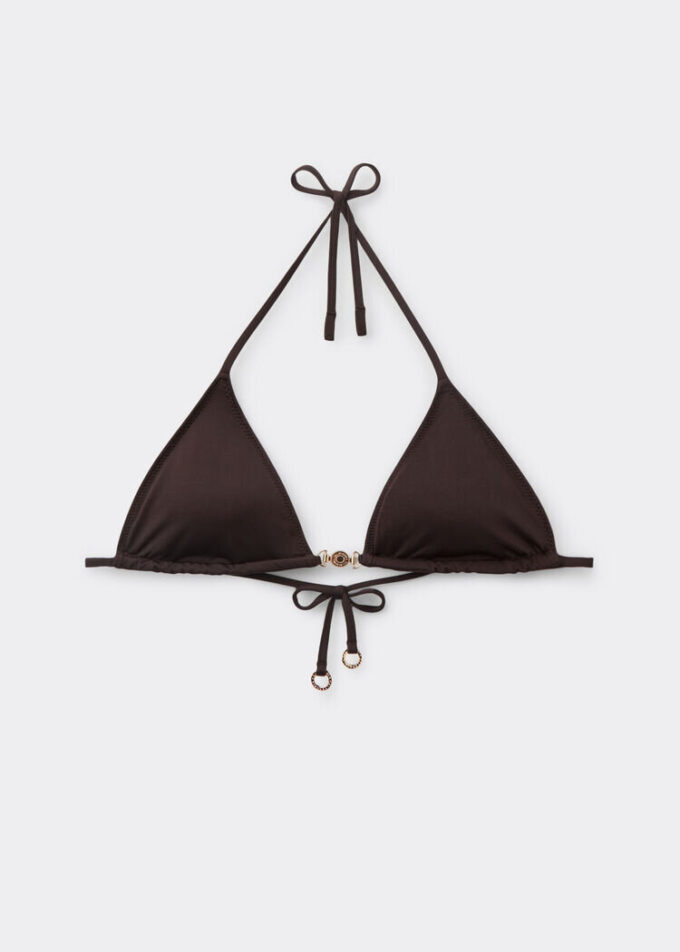Top de costum de baie cu topuri triunghiulare cu croială minimalistă Top de costum de baie cu topuri triunghiulare cu croială minimalistă