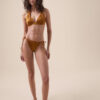 Top de costum de baie cu topuri triunghiulare cu pernițe gradate, din satin lucios Top de costum de baie cu topuri triunghiulare cu pernițe gradate, din satin lucios