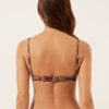 Top de costum de baie push-up cu model chevron auriu Top de costum de baie push-up cu model chevron auriu