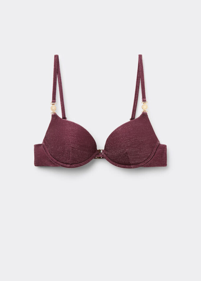 Top de costum de baie push-up cu pernițe Golden Glow Top de costum de baie push-up cu pernițe Golden Glow