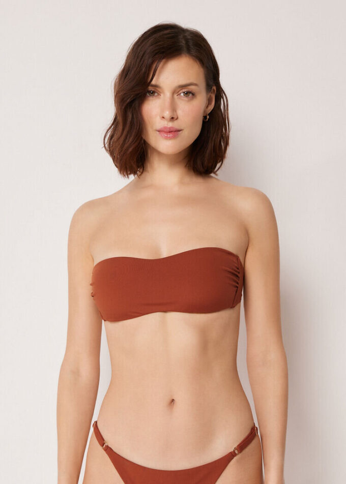 Top de costum de baie tip bandeau, croială premium