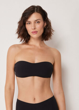 Top de costum de baie tip bandeau, croială premium