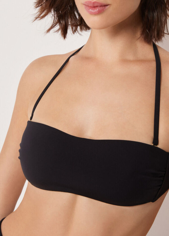 Top de costum de baie tip bandeau, croială premium