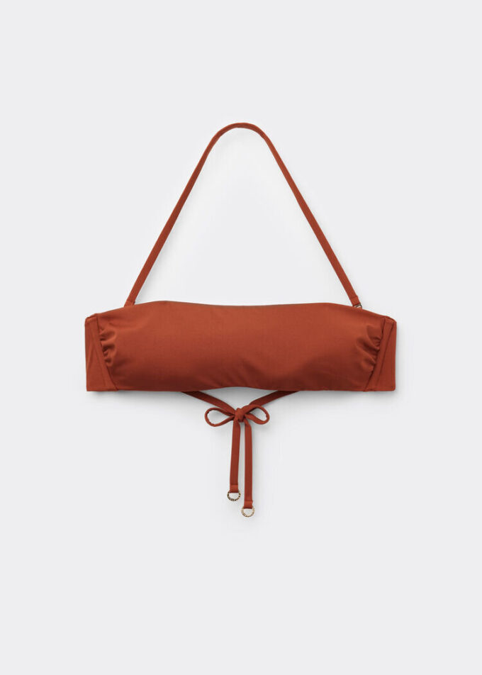 Top de costum de baie tip bandeau, croială premium