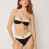Top de costum de baie tip bandeau Elegant Bicolor