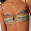 Top de costum de baie tip bandeau, elegant, cu imprimeu etnic