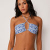 Top de costum de baie tip bandeau Water Reflection