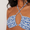 Top de costum de baie tip bandeau Water Reflection