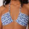 Top de costum de baie tip bandeau Water Reflection