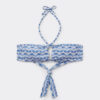 Top de costum de baie tip bandeau Water Reflection