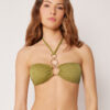 Top de costum de baie tip bandeau Wild Jungle