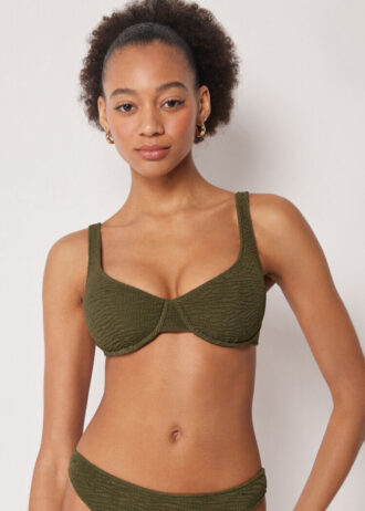 Top de costum de baie Topuri balconette Crinkle Waves