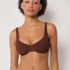 Top de costum de baie Topuri balconette Crinkle Waves Top de costum de baie Topuri balconette Crinkle Waves