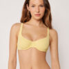 Top de costum de baie Topuri balconette Crinkle Waves Top de costum de baie Topuri balconette Crinkle Waves