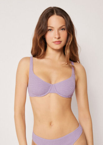 Top de costum de baie Topuri balconette Crinkle Waves