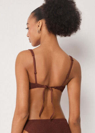 Top de costum de baie Topuri balconette Crinkle Waves