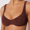 Top de costum de baie Topuri balconette Crinkle Waves Top de costum de baie Topuri balconette Crinkle Waves