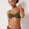 Top de costum de baie Topuri balconette Crinkle Waves Top de costum de baie Topuri balconette Crinkle Waves