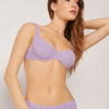 Top de costum de baie Topuri balconette Crinkle Waves Top de costum de baie Topuri balconette Crinkle Waves