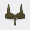 Top de costum de baie Topuri balconette Crinkle Waves Top de costum de baie Topuri balconette Crinkle Waves