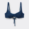 Top de costum de baie Topuri balconette Crinkle Waves Top de costum de baie Topuri balconette Crinkle Waves