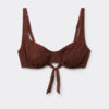 Top de costum de baie Topuri balconette Crinkle Waves Top de costum de baie Topuri balconette Crinkle Waves