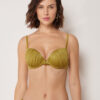 Topuri de bikini push-up cu pernițe din satin lucios Topuri de bikini push-up cu pernițe din satin lucios