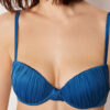 Topuri de bikini push-up cu pernițe din satin lucios Topuri de bikini push-up cu pernițe din satin lucios