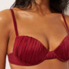 Topuri de bikini push-up cu pernițe din satin lucios Topuri de bikini push-up cu pernițe din satin lucios