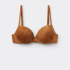Topuri de bikini push-up cu pernițe din satin lucios Topuri de bikini push-up cu pernițe din satin lucios