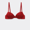 Topuri de bikini push-up cu pernițe din satin lucios Topuri de bikini push-up cu pernițe din satin lucios