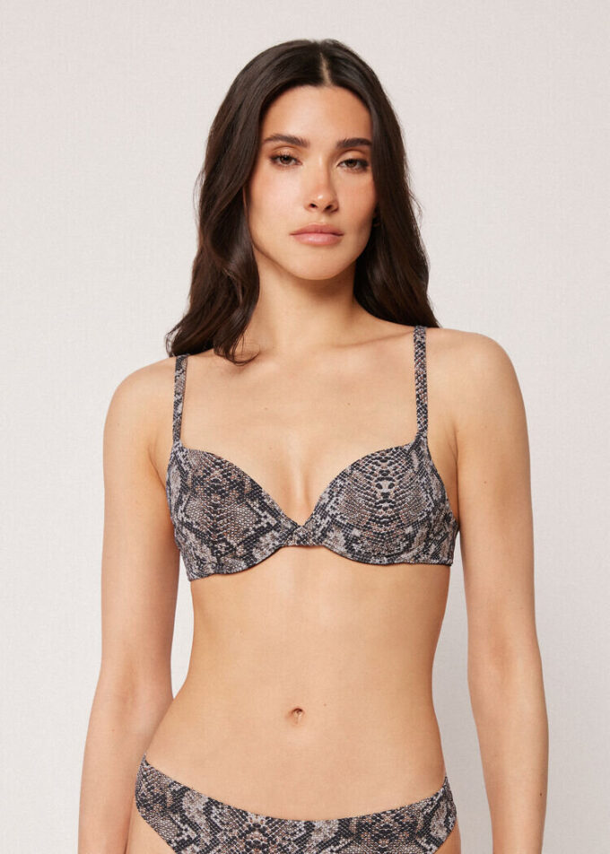 Topuri push-up de costum de baie Classic Snake Topuri push-up de costum de baie Classic Snake