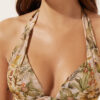 Topuri triunghi de costum de baie căptușite cu imprimeu de frunziș tropical Topuri triunghi de costum de baie căptușite cu imprimeu de frunziș tropical