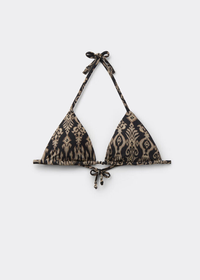 Topuri triunghi de costum de baie Golden Ethnic